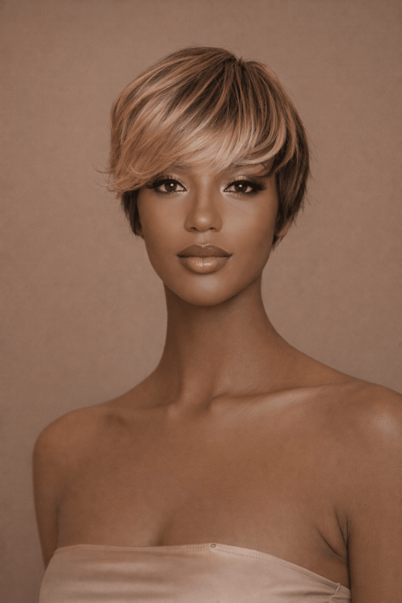 KATHY - Ombre Blonde - Fringe Wig - Milk &amp; Honey Wigs