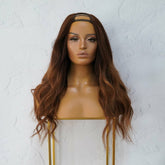 KATIE Ombre Brown Human Hair U Part Wig 20" ** READY TO SHIP ** - Milk & Honey Wigs