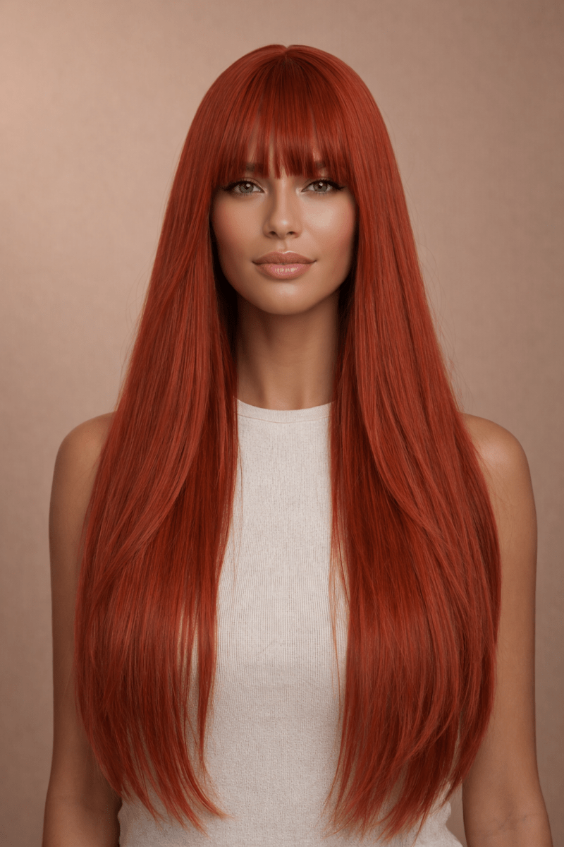 KERRY - Red - Fringe Wig - Milk &amp; Honey Wigs