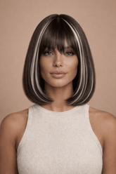 KIKI - Black Highlights - Fringe Wig - Milk & Honey Wigs