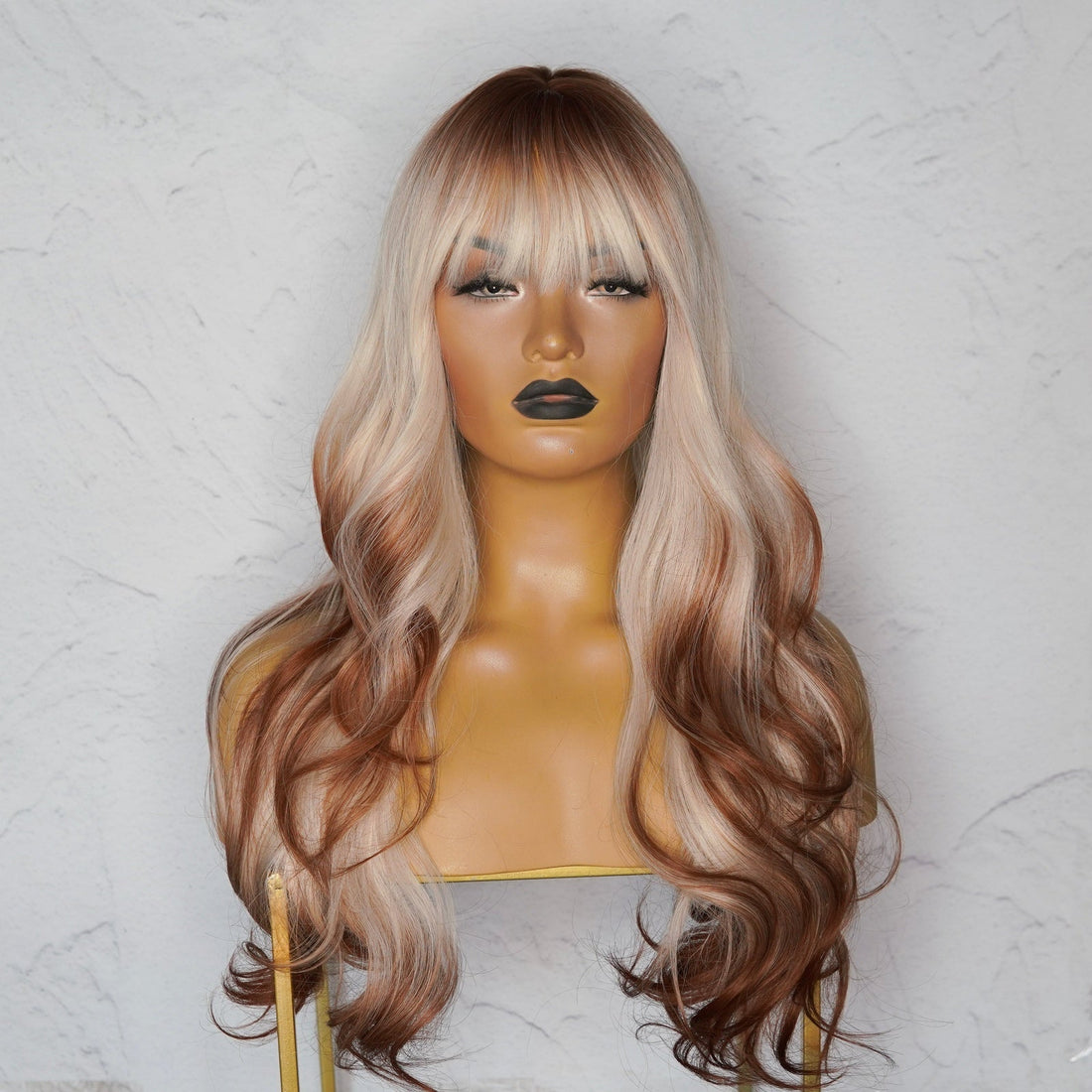 KINSLEY Ombre Copper Blonde Fringe Wig - Milk &amp; Honey Wigs