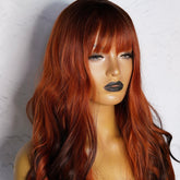 KINSLEY Ombre Red Fringe Wig - Milk & Honey Wigs