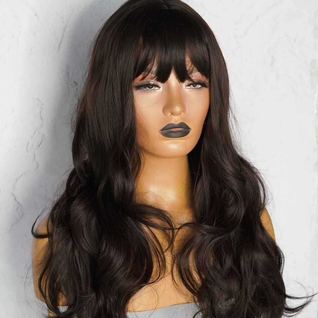 KIRBY Dark Brown Fringe Wig - Milk &amp; Honey Wigs