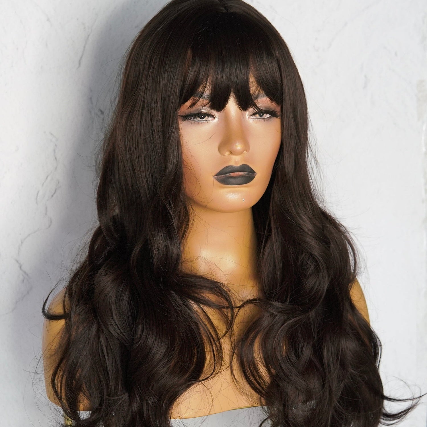 KIRBY Dark Brown Fringe Wig - Milk &amp; Honey Wigs