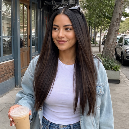KYLE darkest brown human hair lace front wig | Milk &amp; Honey Wigs