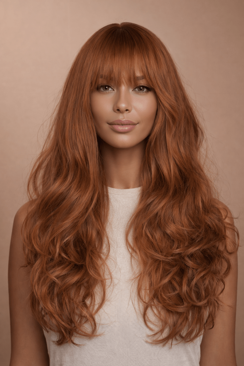 LAUREN - Caramel Brown - Fringe Wig - Milk &amp; Honey Wigs
