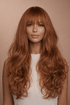 LAUREN - Caramel Brown - Fringe Wig | Brown, 24 Inch, Fringe, Synthetic Hair | Milk & Honey Wigs