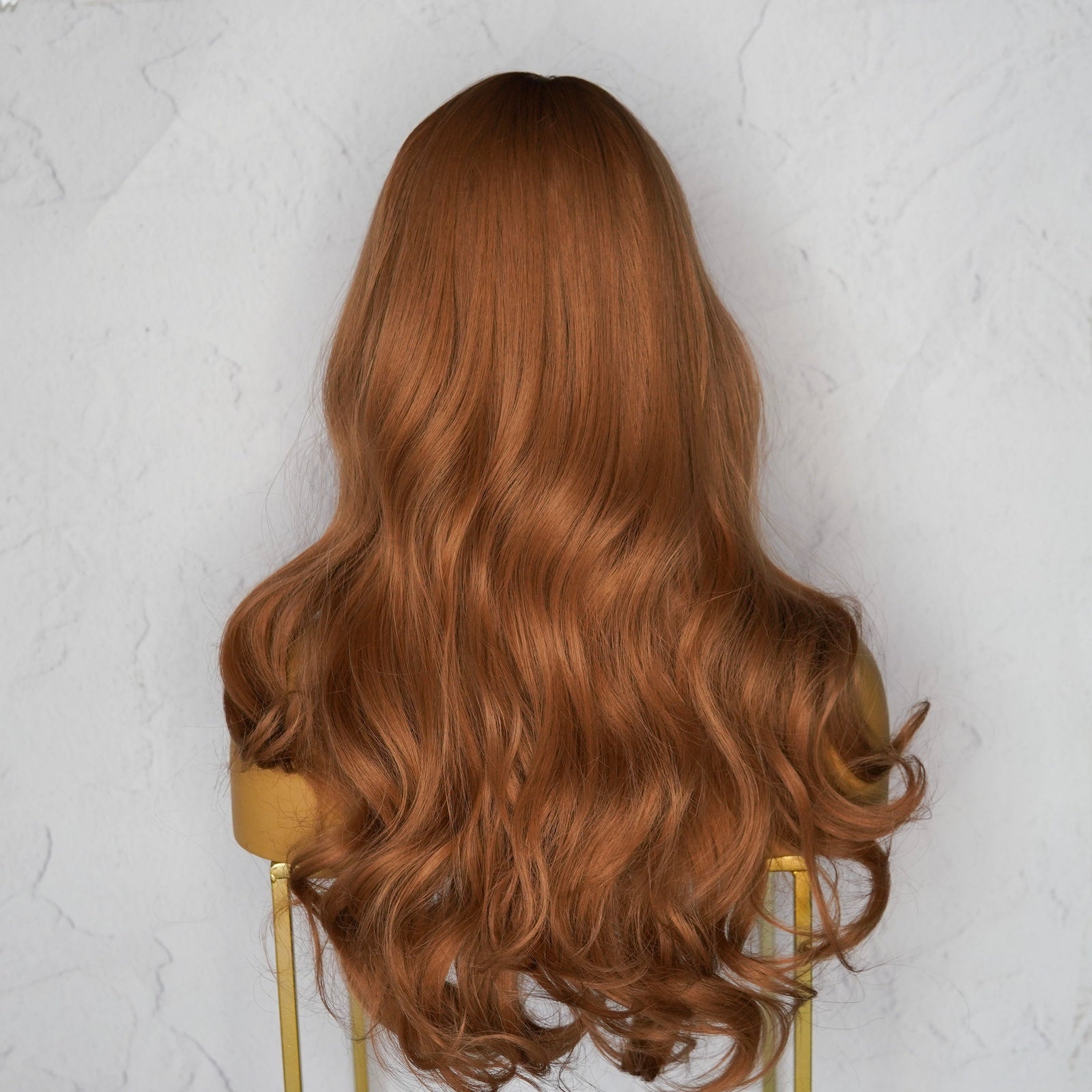 LAUREN Caramel Brown Fringe Wig - Milk &amp; Honey Wigs