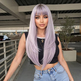 Lavender Ice Long Straight with Fringe Wig - MARKETPLACE - Milk & Honey Wigs