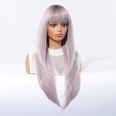 Lavender Ice Long Straight with Fringe Wig - MARKETPLACE - Milk & Honey Wigs