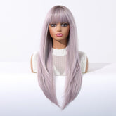 Lavender Ice Long Straight with Fringe Wig - MARKETPLACE - Milk & Honey Wigs