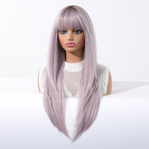 Lavender Ice Long Straight with Fringe Wig - MARKETPLACE - Milk & Honey Wigs