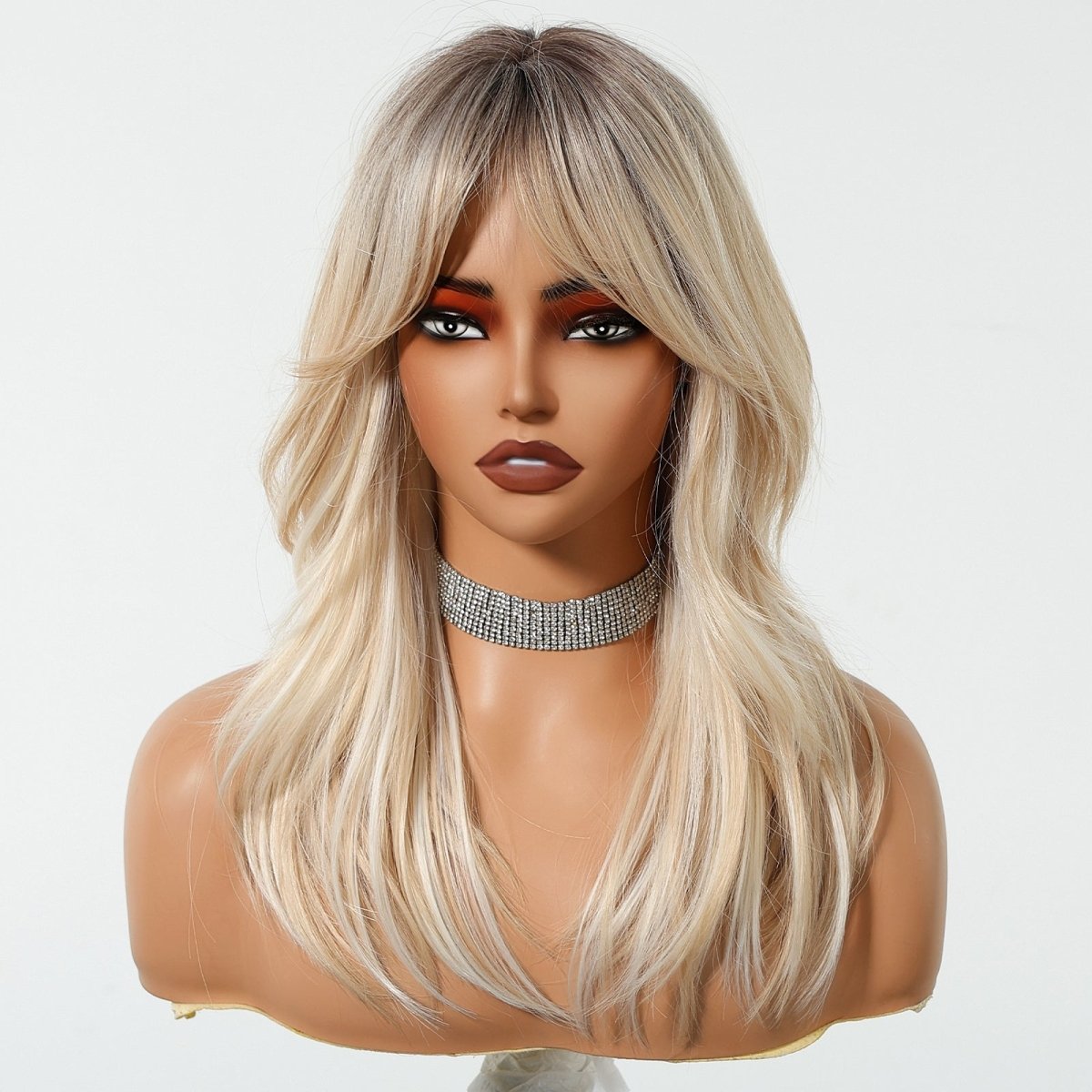 Layered Blonde Ombre Fringe Wig - MARKETPLACE - Milk &amp; Honey Wigs
