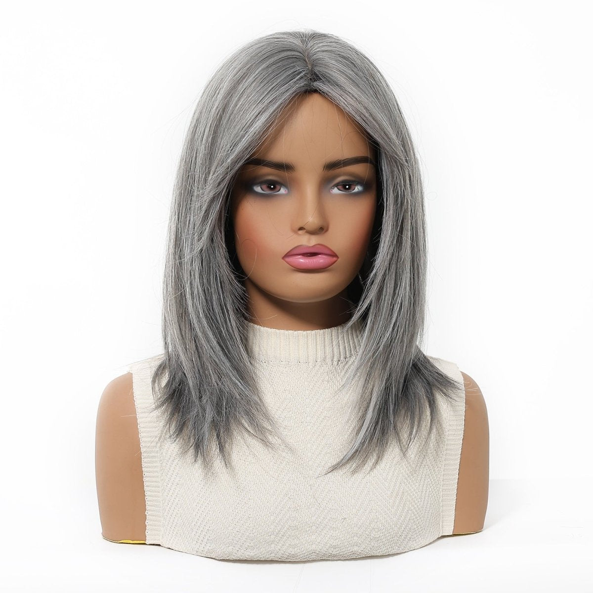 layered Natural Gray Wig - MARKETPLACE - Milk &amp; Honey Wigs