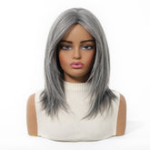 layered Natural Gray Wig - MARKETPLACE - Milk & Honey Wigs
