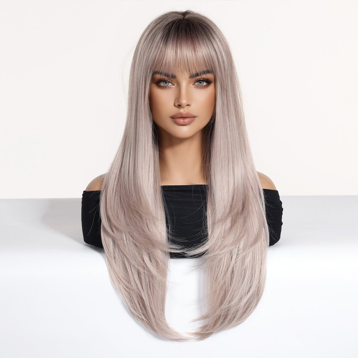 Layered Silver Blonde Wig - MARKETPLACE - Milk &amp; Honey Wigs