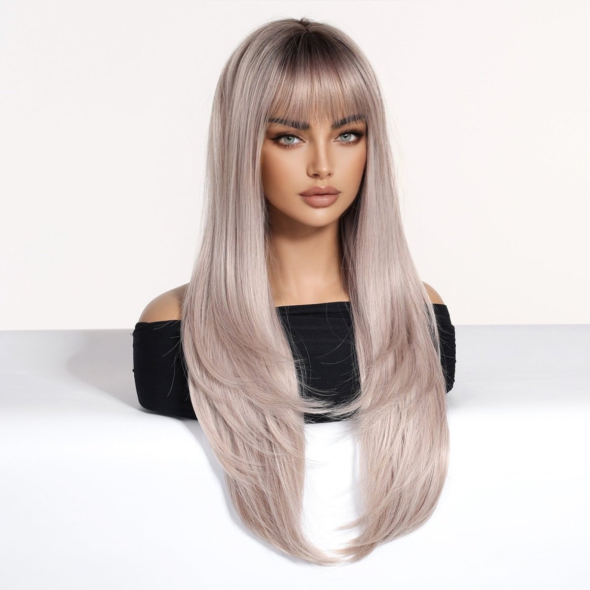Layered Silver Blonde Wig - MARKETPLACE - Milk &amp; Honey Wigs