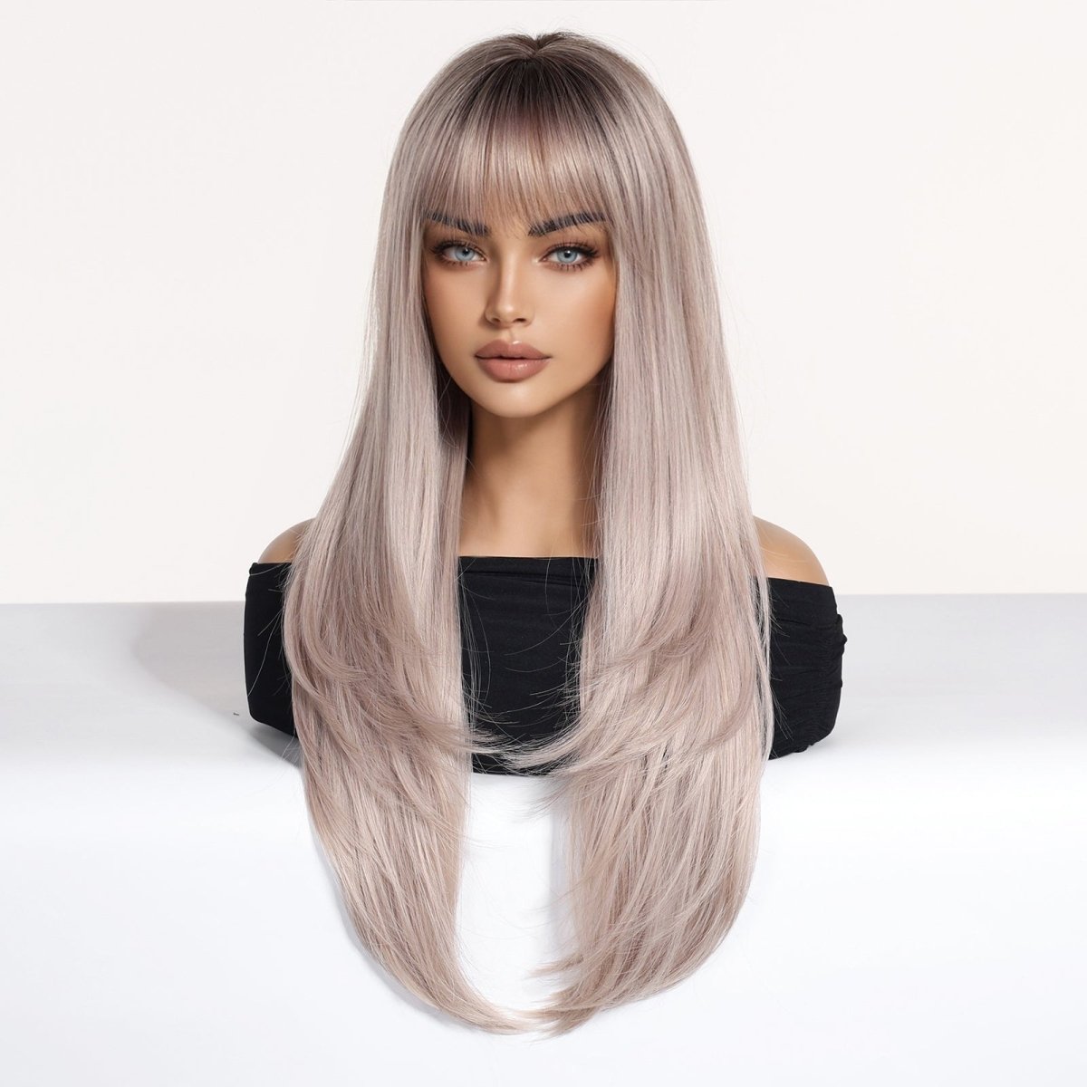 Layered Silver Blonde Wig - MARKETPLACE - Milk &amp; Honey Wigs
