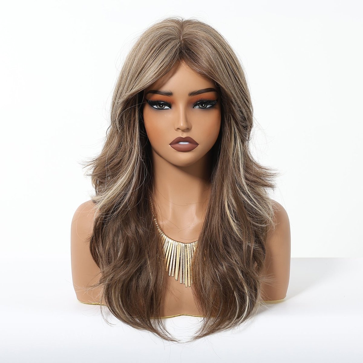 Light Brown with Ash Blonde Highlights Wig - MARKETPLACE - Milk &amp; Honey Wigs