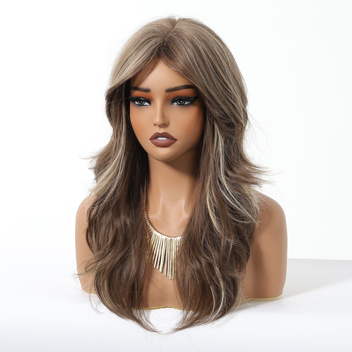 Light Brown with Ash Blonde Highlights Wig - MARKETPLACE - Milk &amp; Honey Wigs