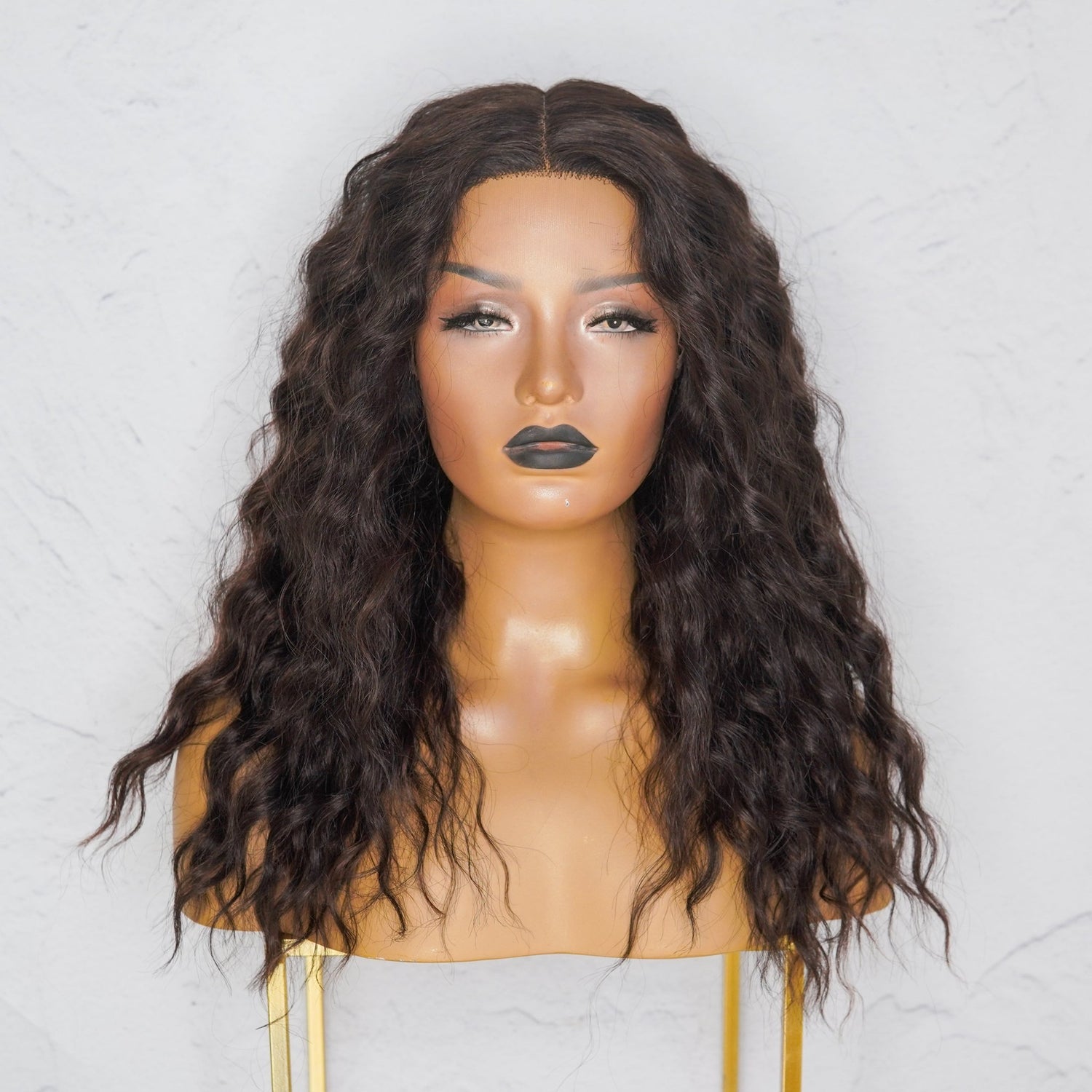 LILY 20&quot; Dark Brown Lace Front Wig - Milk &amp; Honey Wigs