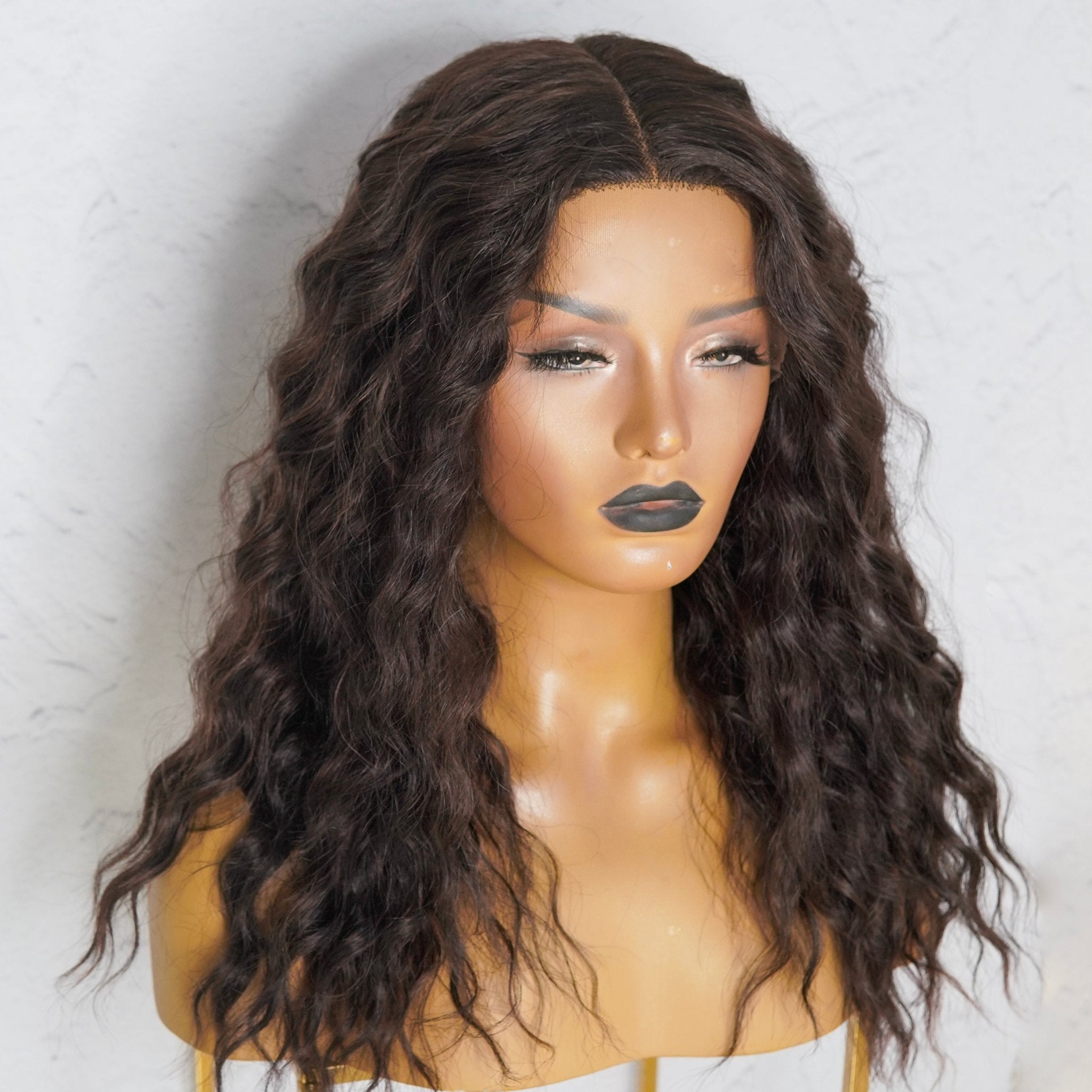 LILY 20" Dark Brown Lace Front Wig - Milk & Honey Wigs