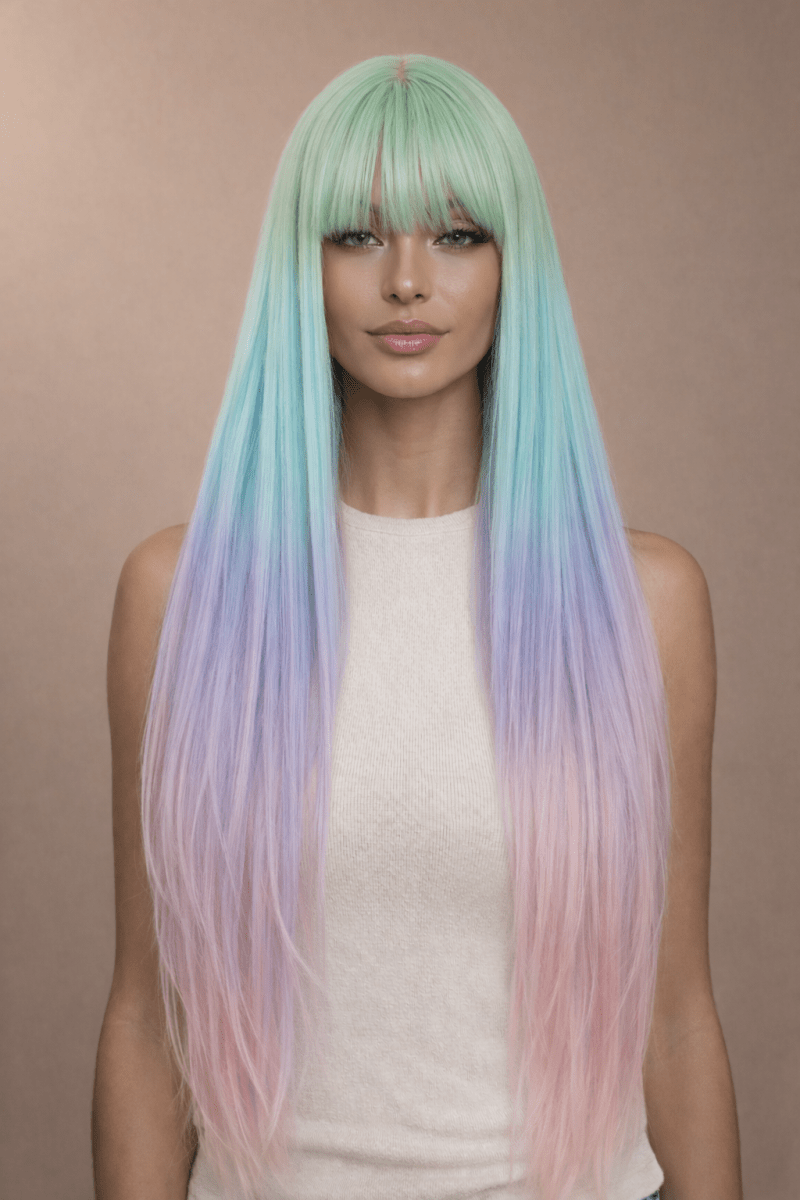 LIRA - Rainbow - Fringe Wig - Milk &amp; Honey Wigs