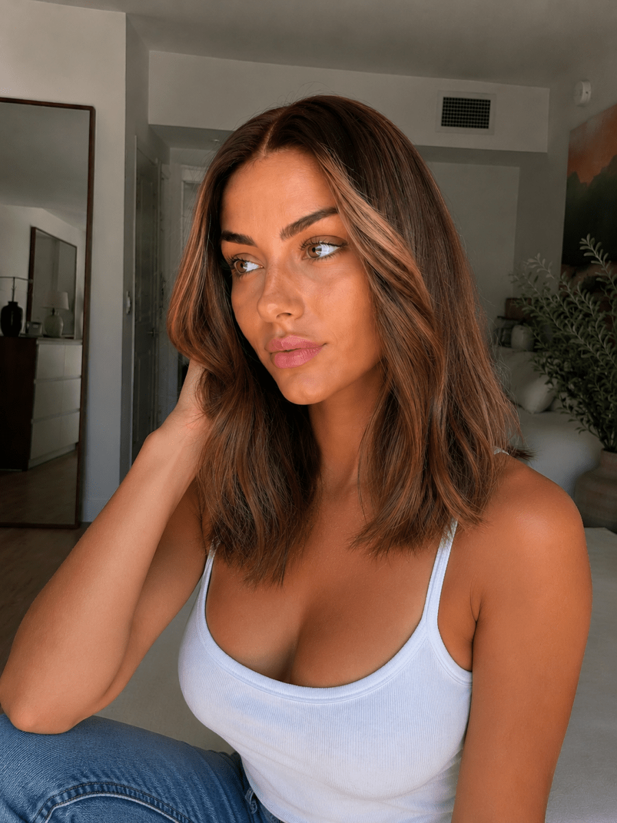 LISA - Brown Ombre - Human Hair Wig - Milk &amp; Honey Wigs
