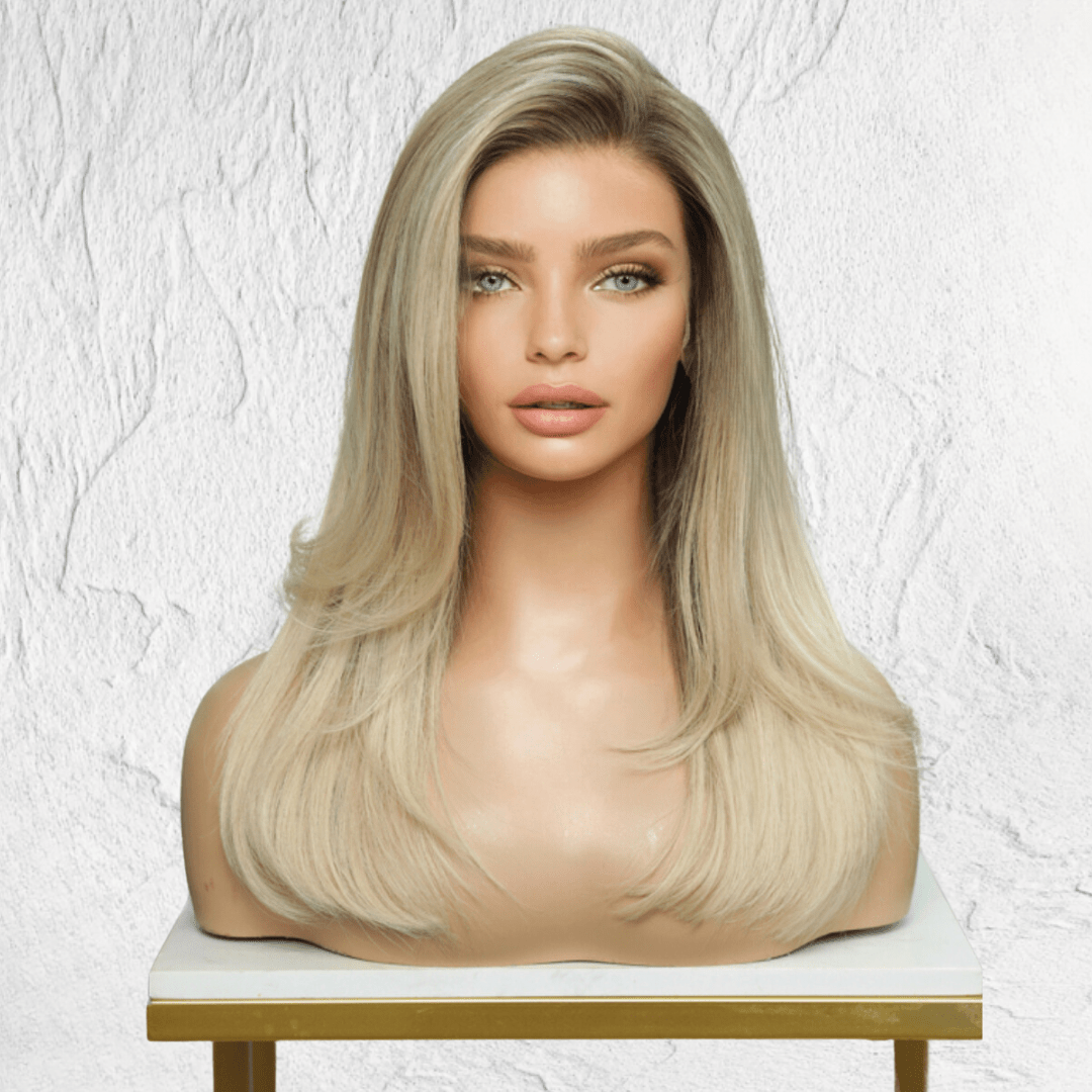 LOLA Lived In Blonde Human Hair Lace Front Wig - Milk &amp; Honey Wigs
