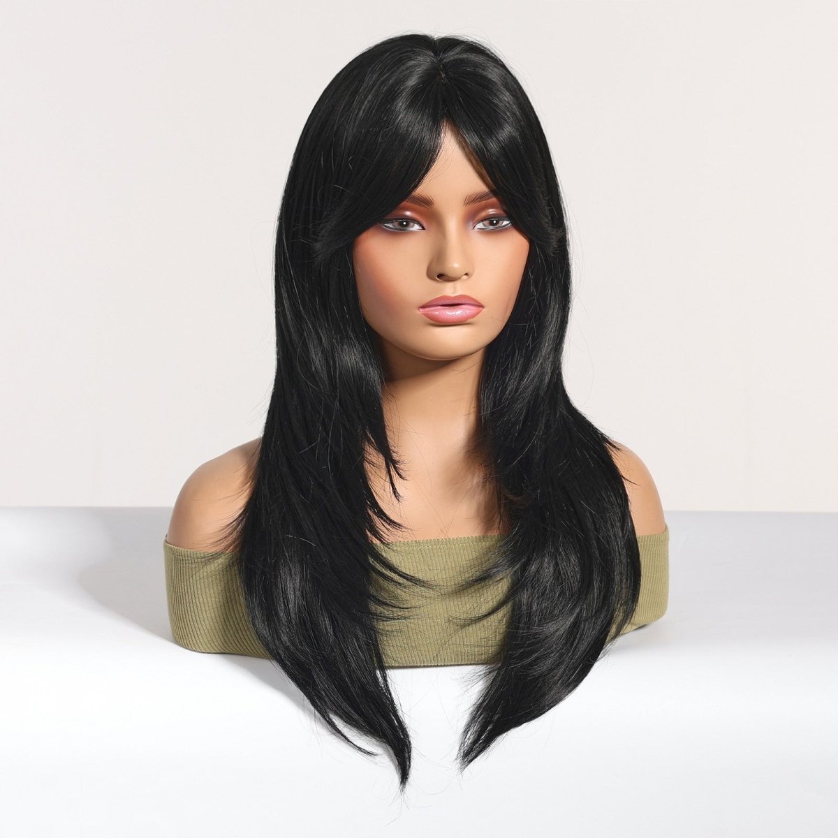 Long Layered Black Wig - MARKETPLACE - Milk &amp; Honey Wigs
