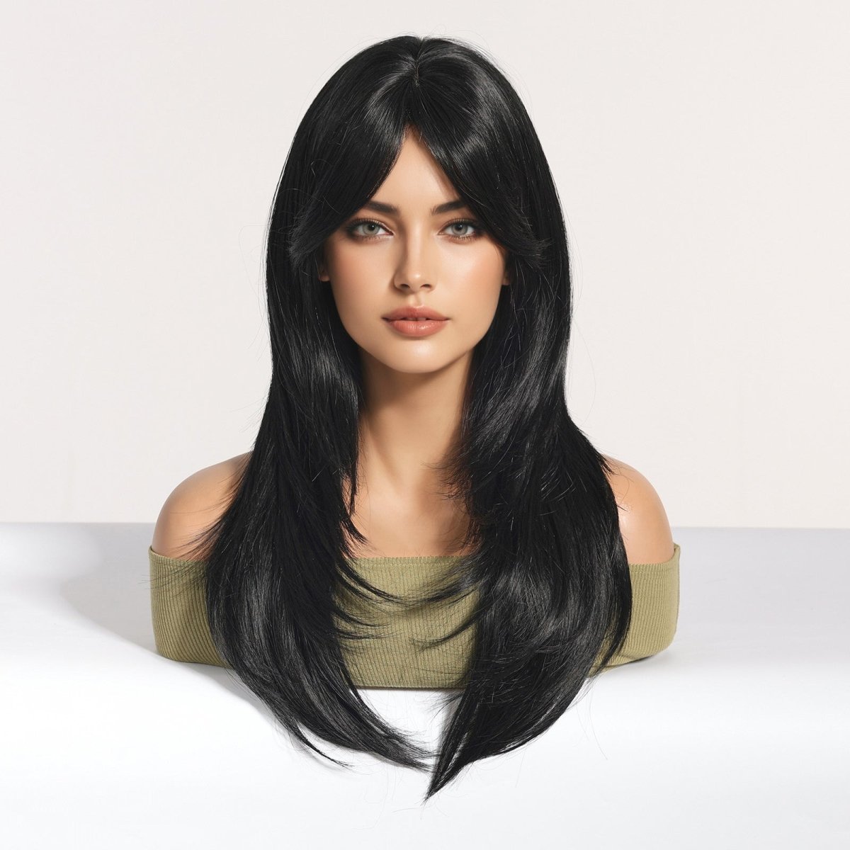 Long Layered Black Wig - MARKETPLACE - Milk &amp; Honey Wigs