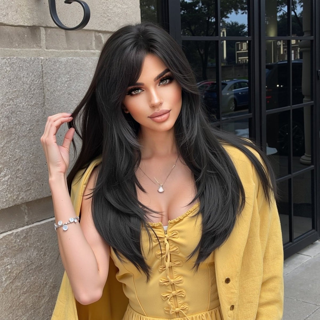 Long Layered Black Wig - MARKETPLACE - Milk &amp; Honey Wigs