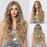 Long Natural Brown Synthetic Curly Wig - MARKETPLACE - Milk & Honey Wigs