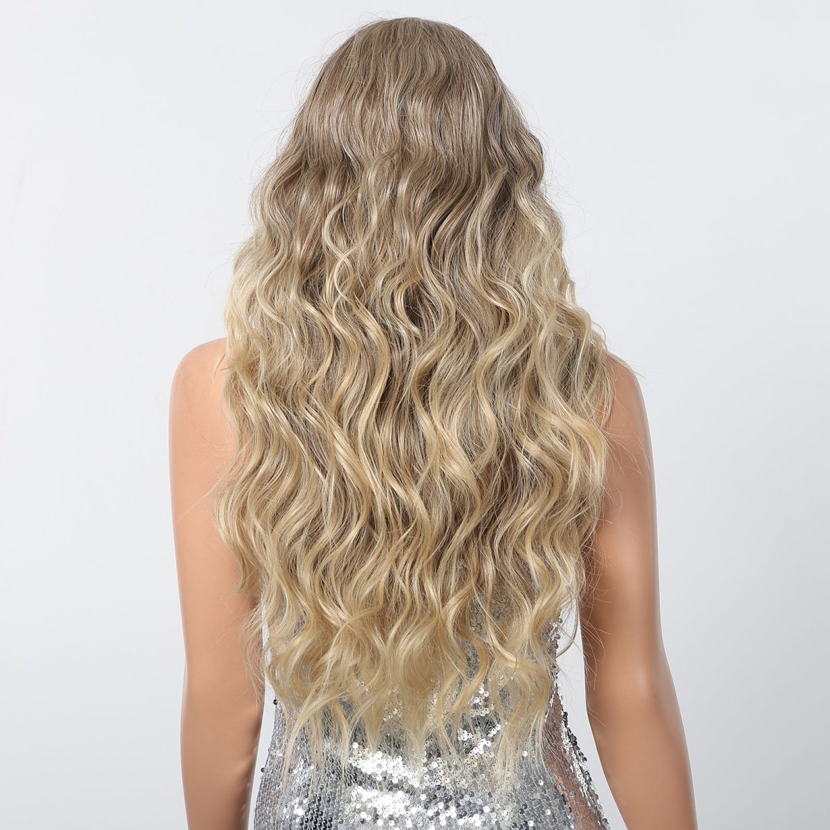 Long Natural Brown Synthetic Curly Wig - MARKETPLACE - Milk &amp; Honey Wigs