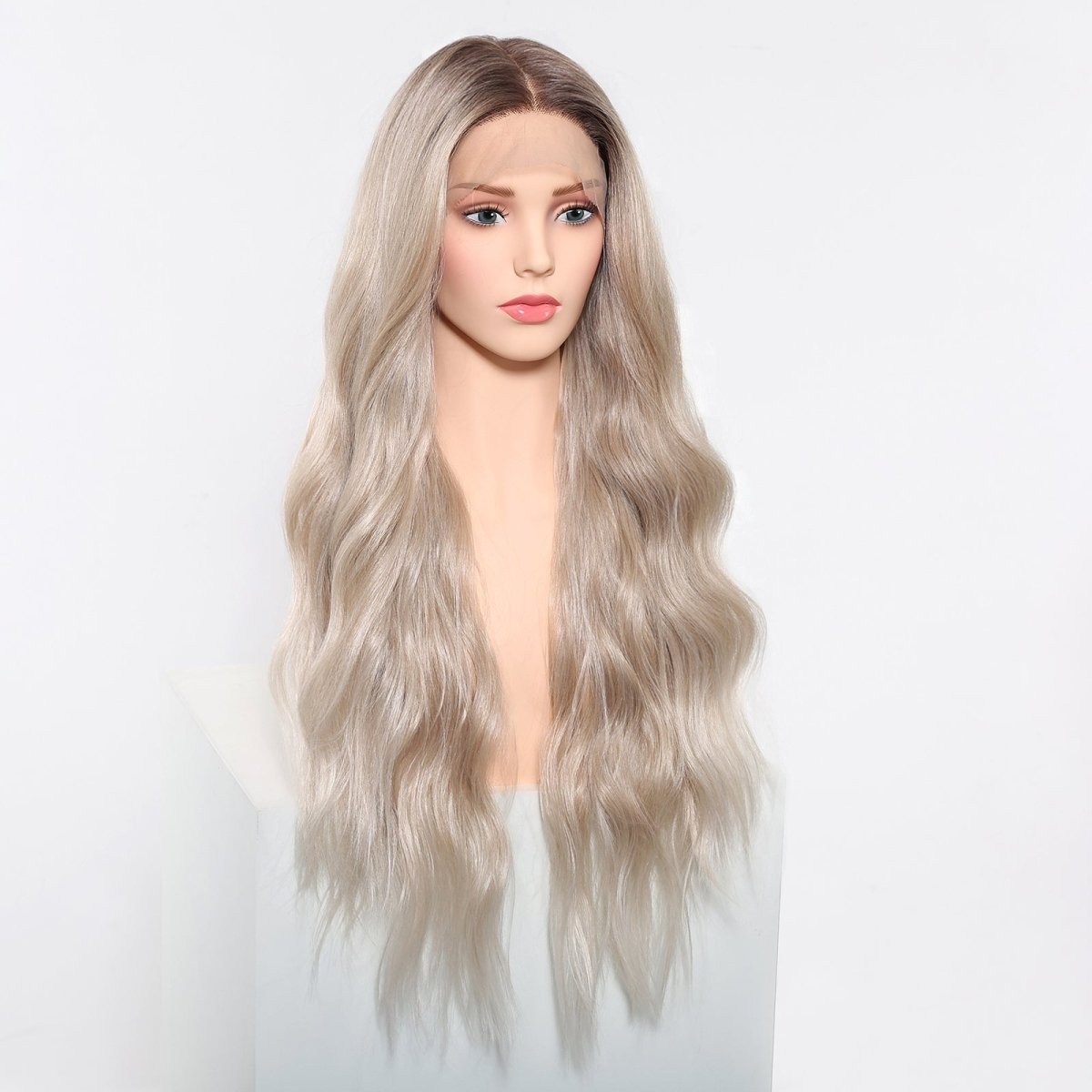 Long Ombre Blonde Wavy 13x6 Lace Front Wig - MARKETPLACE - Milk &amp; Honey Wigs