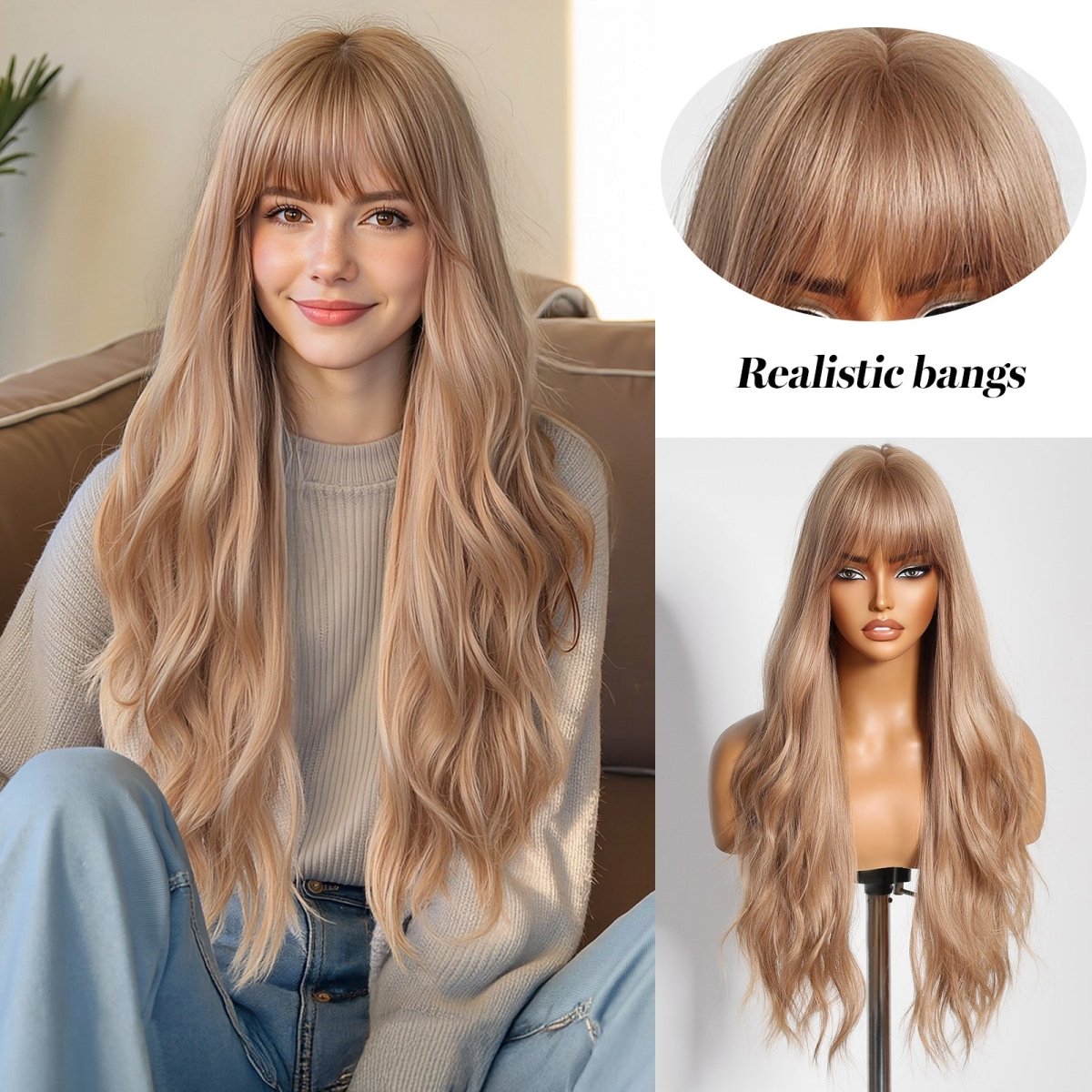 Long Wavy Blonde Wig - MARKETPLACE - Milk &amp; Honey Wigs