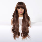 Long Wavy Chestnut Brown Wig - MARKETPLACE - Milk & Honey Wigs