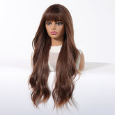 Long Wavy Chestnut Brown Wig - MARKETPLACE - Milk & Honey Wigs