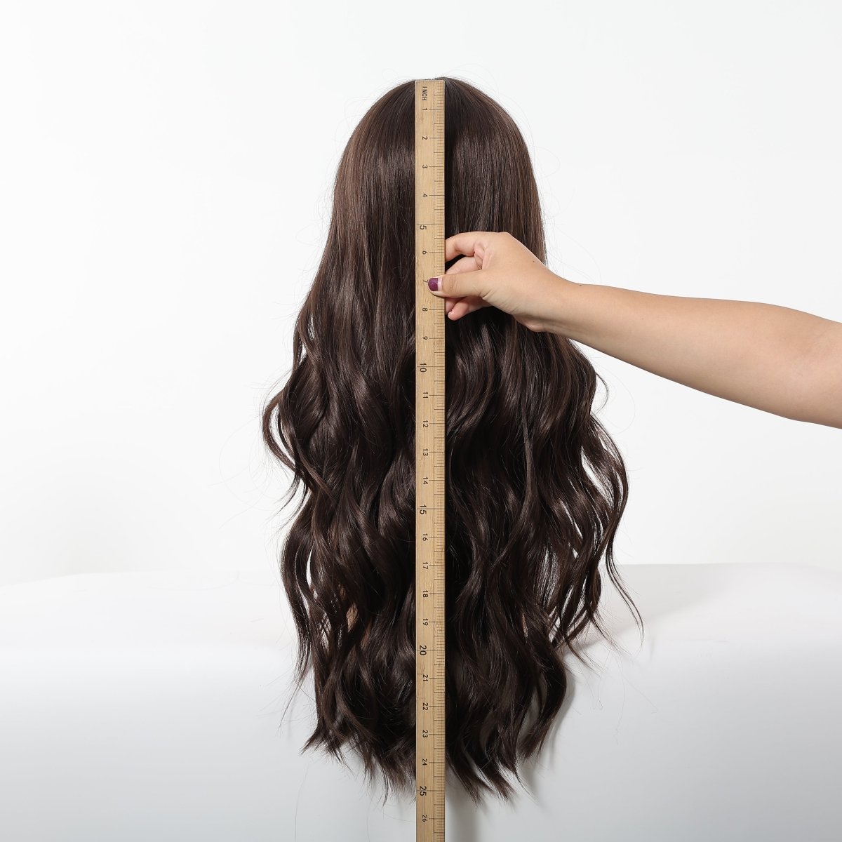 Long Wavy Dark Brown Wig - MARKETPLACE - Milk &amp; Honey Wigs