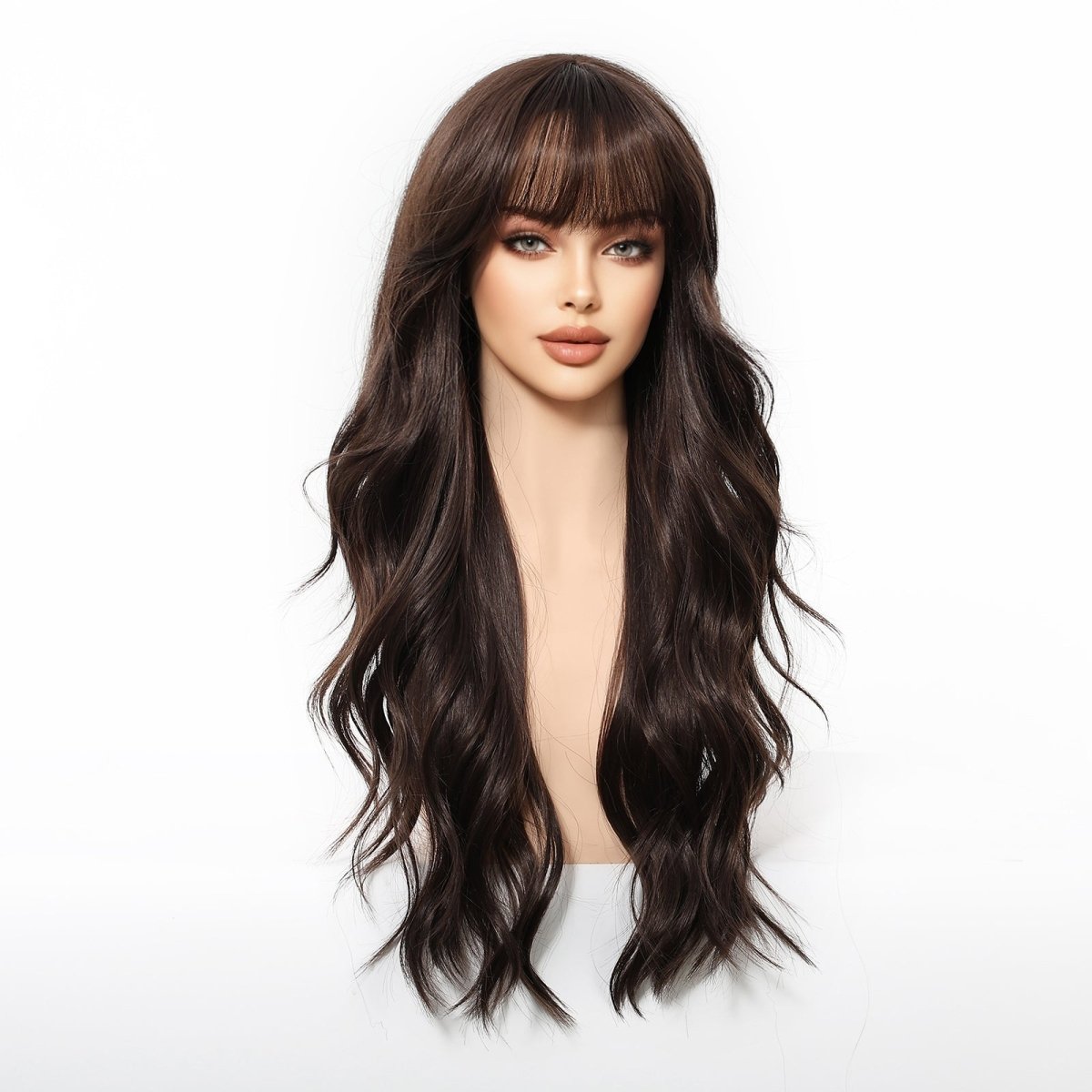 Long Wavy Dark Brown Wig - MARKETPLACE - Milk &amp; Honey Wigs