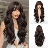 Long Wavy Dark Brown Wig - MARKETPLACE - Milk & Honey Wigs