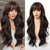 Long Wavy Dark Brown Wig - MARKETPLACE - Milk & Honey Wigs