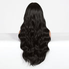 Long Wavy Natural Black with bangs Wig - MARKETPLACE - Milk & Honey Wigs