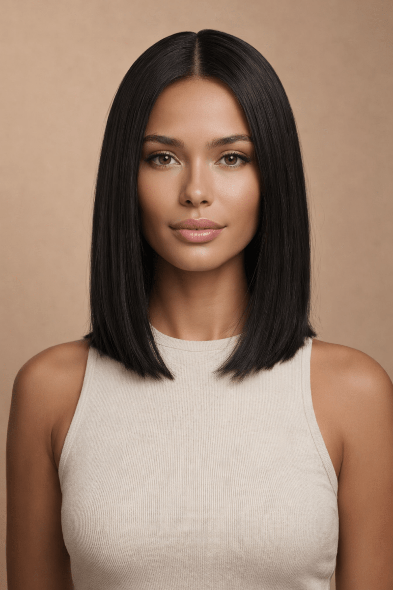 LORI - Natrual Black - Human Hair Wig - Milk &amp; Honey Wigs