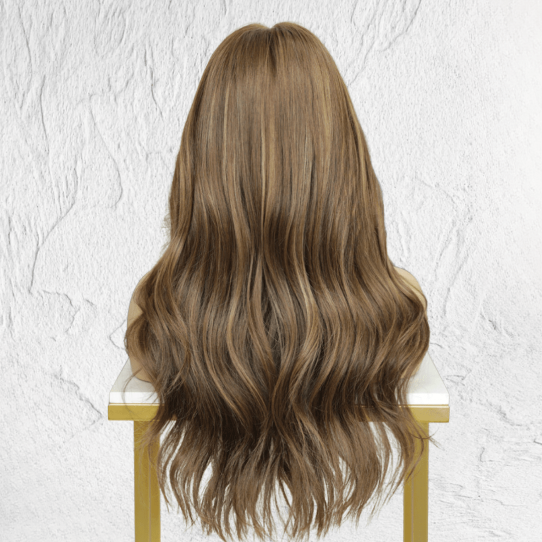LOUISE Chocolate Brown Human Hair Lace Front Wig - Milk & Honey Wigs