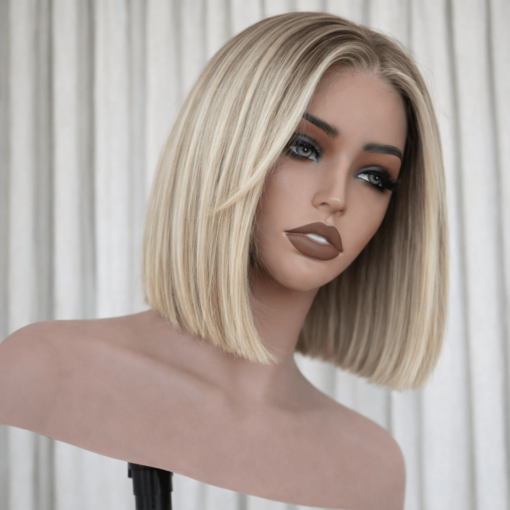 LUCIA BOB - Lived In Blonde - Human Hair Wig - Milk &amp; Honey Wigs