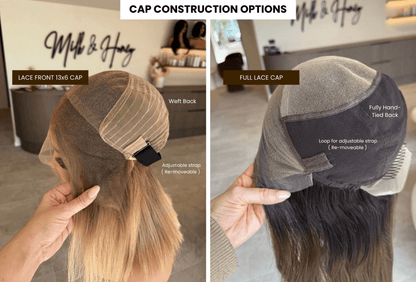 MILAN dark blonde ombre human hair lace front bob wig | Milk &amp; Honey Wigs