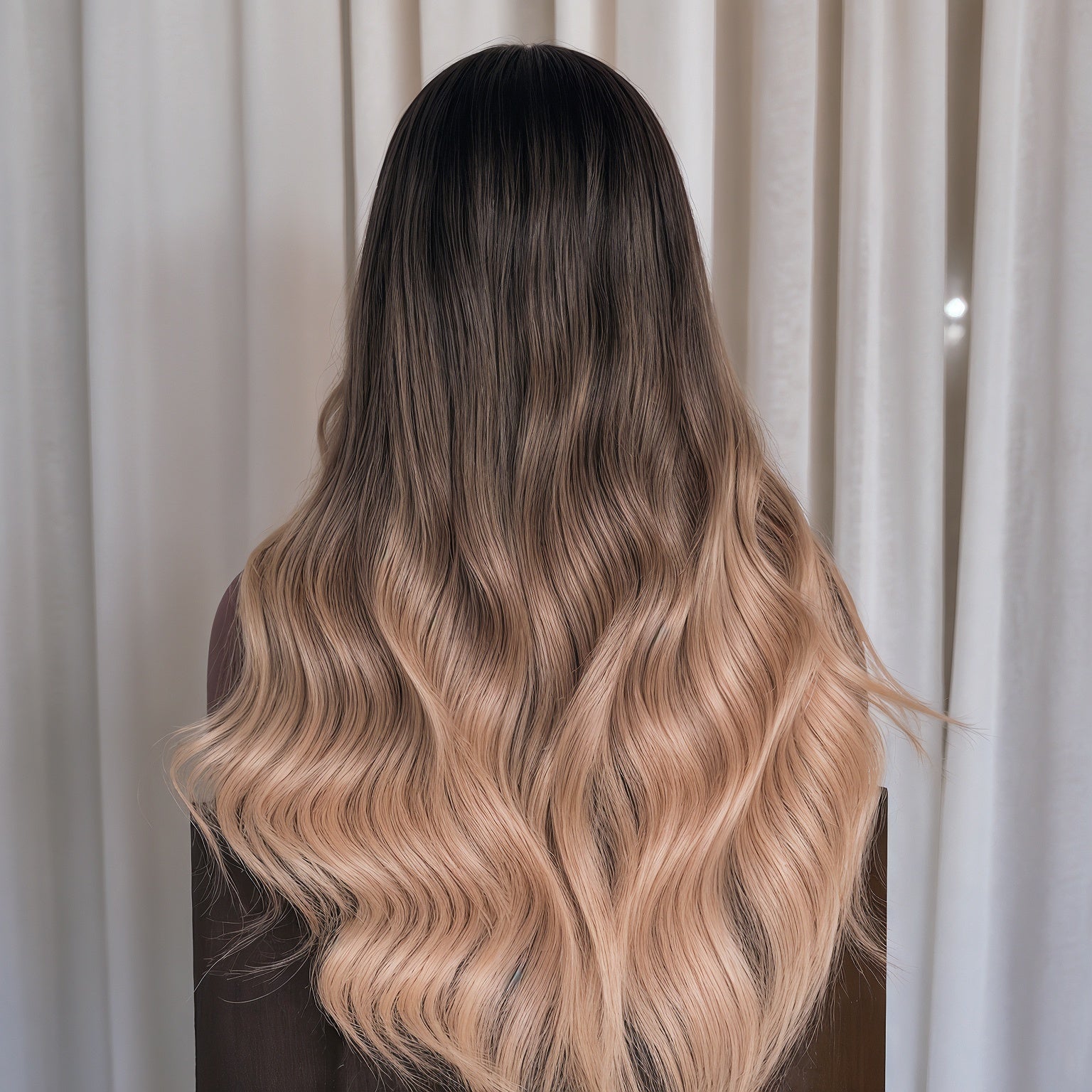 ALINA 18 INCH - Ombre Brown - Human Hair Wig
