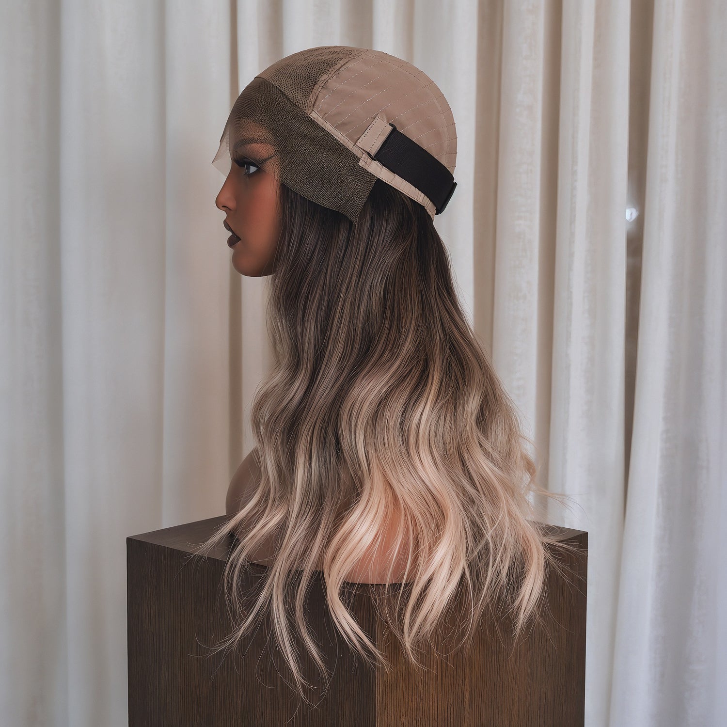 ALINA 18 INCH - Ombre Brown - Human Hair Wig