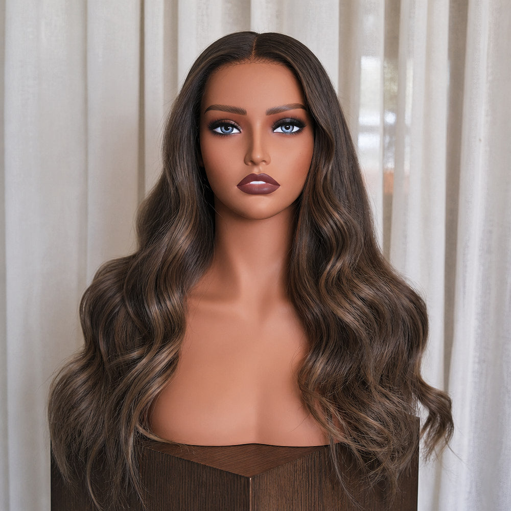 KYLE 18 INCH - Darkest Brown - Human Hair Wig